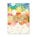 Birthday Blast Birthday Card - Gold Lined White Envelope
